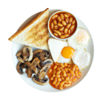 colazione inglese vegetariana png trasparente