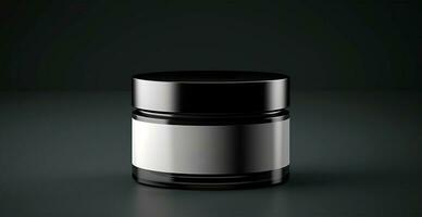 Cosmetic anti-aging cream jar set, advertisement for your product - AI generated image photo