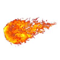 Meteorite or fireball. ball of fire. glowing magma sphere. large sphere of red energy. fantasy game spell icon. Generative AI. png