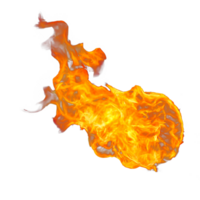 Meteorit oder Feuerball. Ball von Feuer. glühend Magma Kugel. groß Kugel von rot Energie. Fantasie Spiel buchstabieren Symbol. generativ ai. png