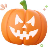 pompoen jack O lantaarn, halloween thema elementen 3d illustratie png