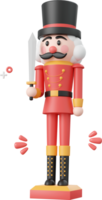 Christmas nutcracker, Christmas theme elements 3d illustration png