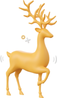 Christmas reindeer, Christmas theme elements 3d illustration png