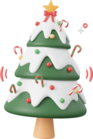 Natale albero, Natale tema elementi 3d illustrazione png