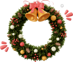 Christmas wreath, Christmas theme elements 3d illustration png