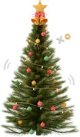 Christmas tree, Christmas theme elements 3d illustration png