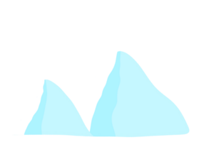 white iceberg and blue sky png