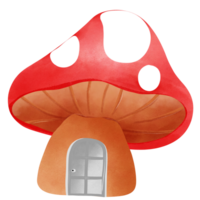 fungo Casa rosso fungo Casa cartone animato png