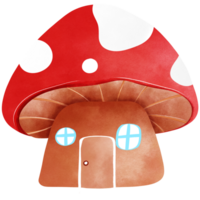 champignon maison rouge champignon maison dessin animé png