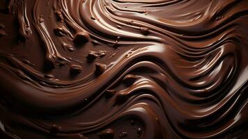 chocolate melted texture background. generative AI photo