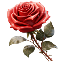 AI Generated 3D Rose png