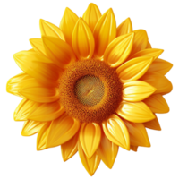 AI Generated 3D Sunflower png