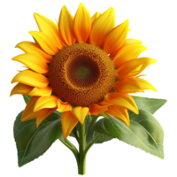 AI Generated 3D Sunflower png