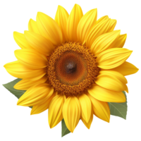 AI Generated 3D Sunflower png