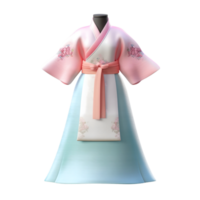 ai généré 3d hanbok png