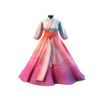 ai gegenereerd 3d hanbok png