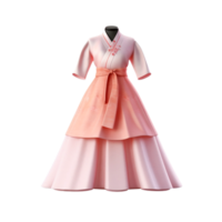 ai généré 3d hanbok png