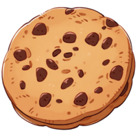 AI Generated Choco Chip Cookie png