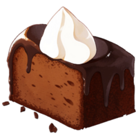 AI Generated Chocolate Cupcake png