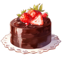 AI Generated Chocolate Cake png