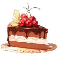 AI Generated Chocolate Cake png