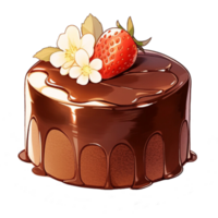 ai generato cioccolato torta png