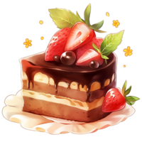 ai generado chocolate pastel png