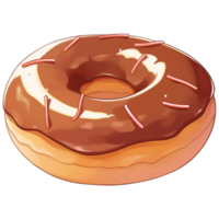 AI Generated Chocolate Donut png