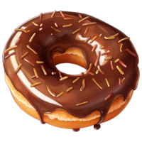 AI Generated Chocolate Donut png