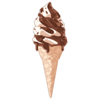 AI Generated Chocolate Ice Cream png