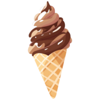 AI Generated Chocolate Ice Cream png