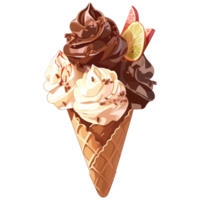 AI Generated Chocolate Ice Cream png