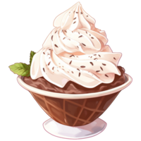 AI Generated Chocolate Ice Cream png