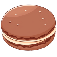 AI Generated Chocolate Macaron png