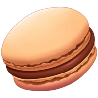 AI Generated Chocolate Macaron png