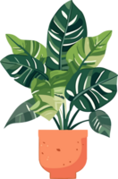 Minimalistic Style Potted Houseplant. ai generated. png