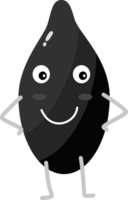 noir sésame des graines mascotte personnage conception png