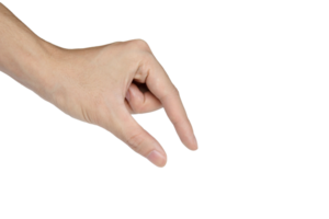 hands as if holding something between thumb isolated with clipping path png