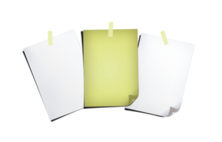 paper note isolated with clipping path for mockup png