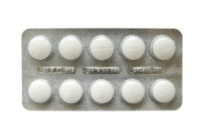 Pack of pills isolated with clipping path png