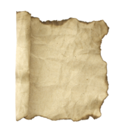 Old paper scroll. isolated with clipping path for mockup png