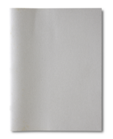gray recycled notebook isolated with clipping path for mockup png
