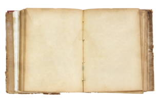 open old book isolated with clipping path for mockup png