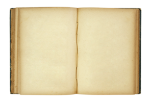 open old book isolated with clipping path for mockup png