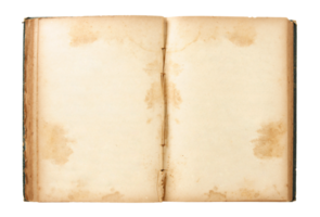 open old book isolated with clipping path for mockup png