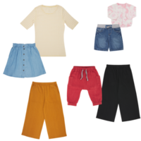 set clothes pants cut out, isolated transparent background png