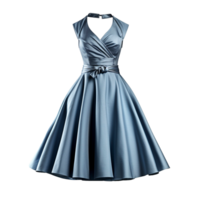 Blue dress isolated on transparent background, created with generative AI png