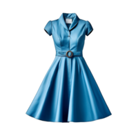 Blue dress isolated on transparent background, created with generative AI png