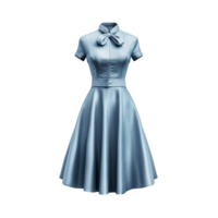 Blue dress isolated on transparent background, created with generative AI png