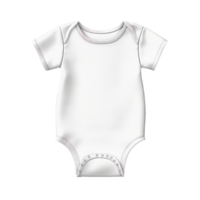 Blank white bodysuit isolated on transparent background, created with png
